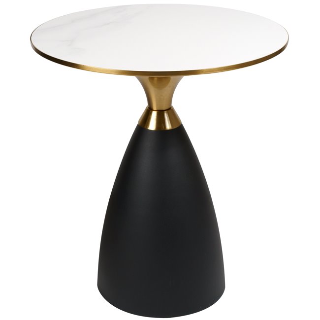 Side table Jasen, ceramic/metal, D50cm H55cm
