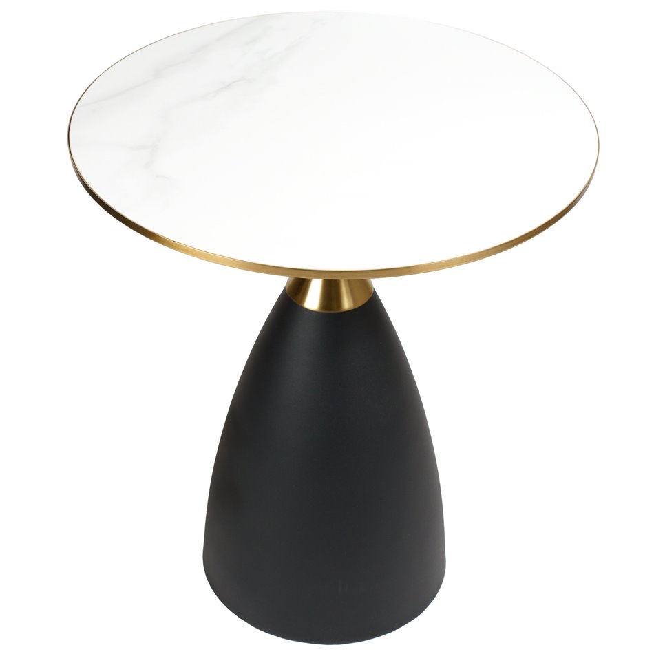 Side table Jasen, ceramic/metal, D50cm H55cm
