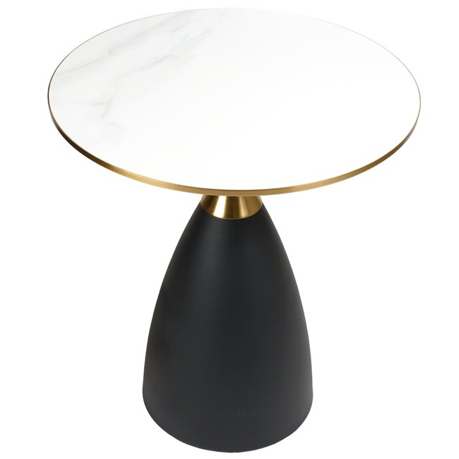 Side table Jasen, ceramic/metal, D50cm H55cm