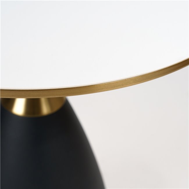Side table Jasen, ceramic/metal, D50cm H55cm