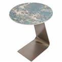Приставной столик Walsall, спеченный камень/металл, D44см H52см