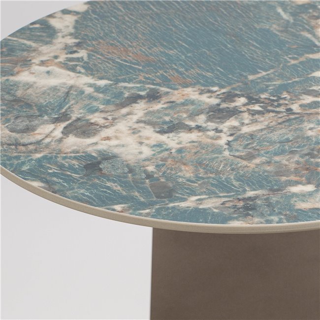 Приставной столик Walsall, спеченный камень/металл, D44см H52см