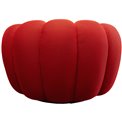 Swivel armchair Peppo Bloom, red, H66xD94cm, seat height 40cm