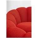 Swivel armchair Peppo Bloom, red, H66xD94cm, seat height 40cm