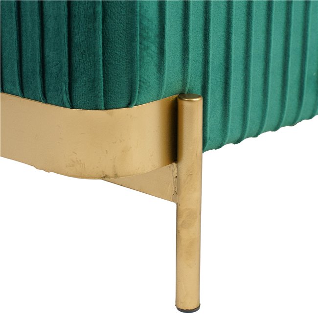 Pouf with storage Calanna L, green, velvet, H48x49x49cm
