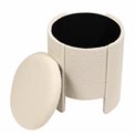 Pouf with storage Caldera L, beige, with storage, H47xD41cm