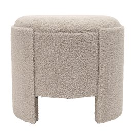 Pouf with storage Caldera S, grey, H31xD36cm