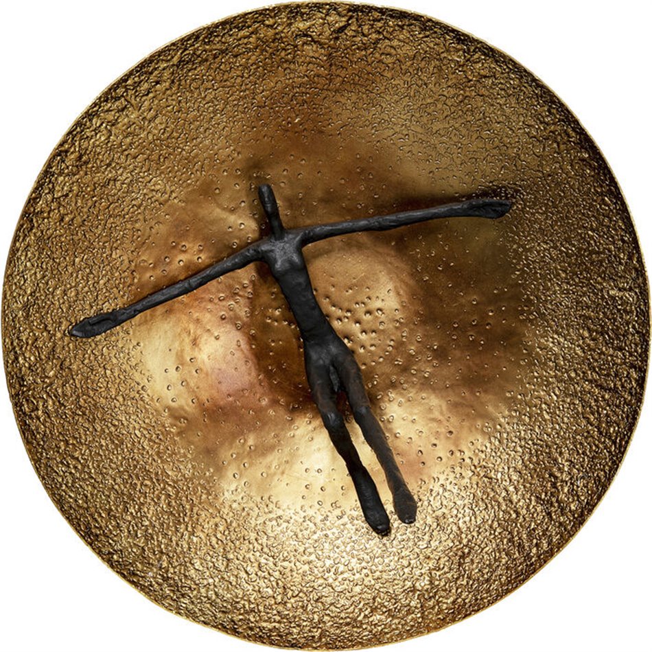 Wall object Umano, brass, D59cm