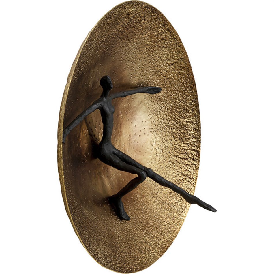 Wall object Umano, brass, D59cm