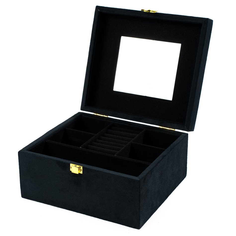 Jewelry box Calvello, black, 23.5x21x12cm