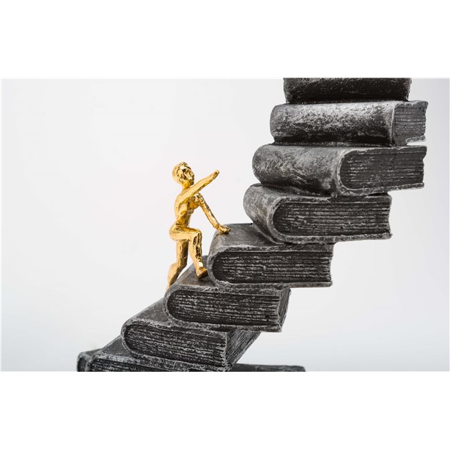 Decorative figure Book with gold figurines, 14.5x10.5x30cm