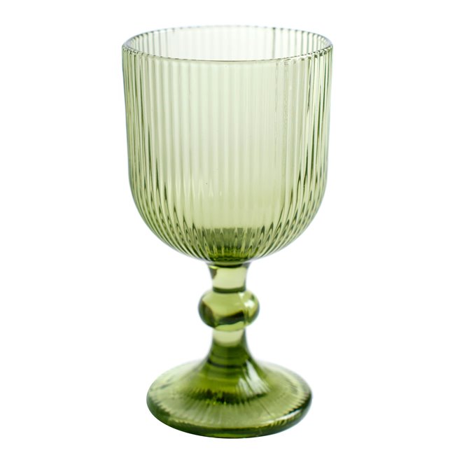Wine glass Rigano, green, 350ml, H16cm, D9cm