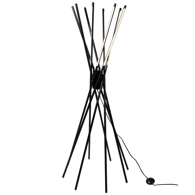 Floor lamp Modling 1A, black, H140x45x45cm, LED 48W, 3000K