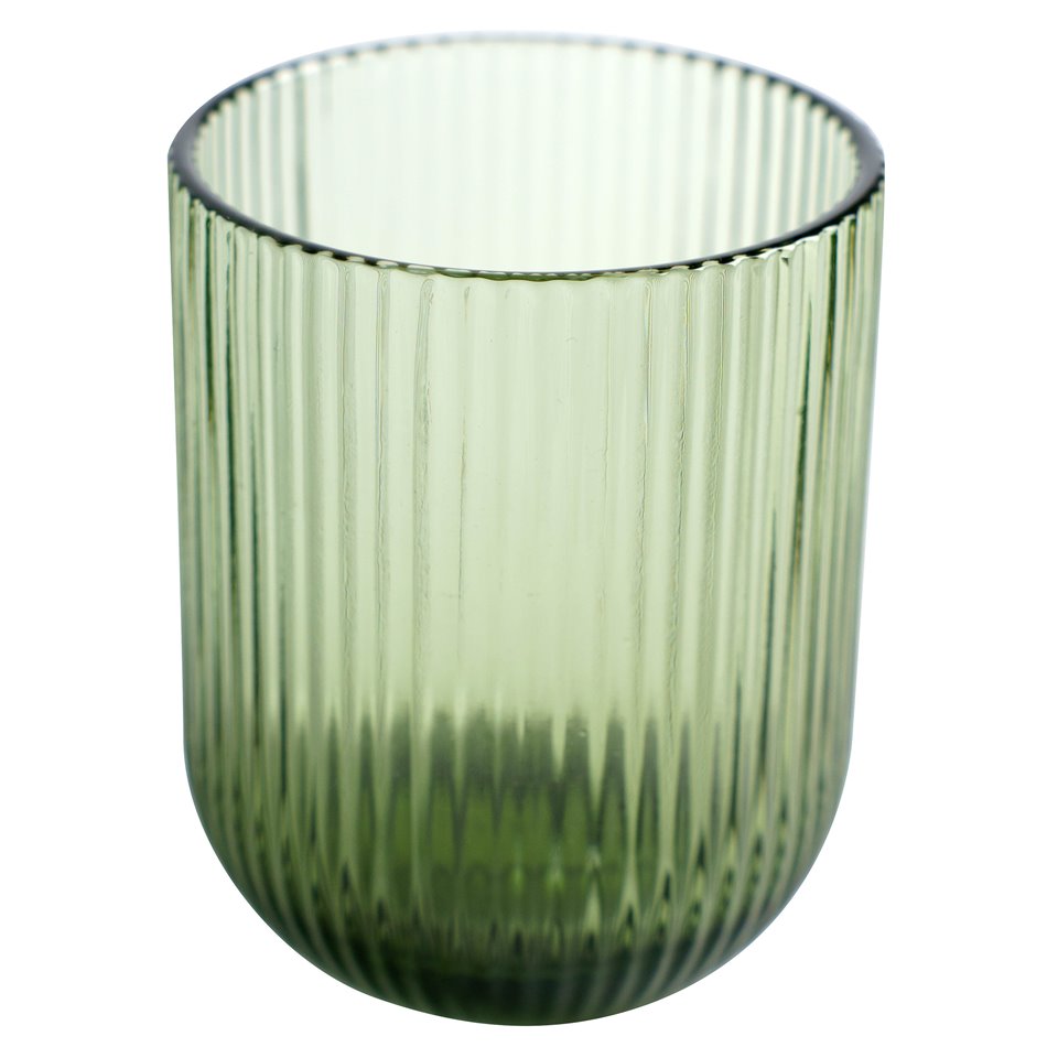 Drinking glass Rigano, green, 250ml, H9.5cm, D7.3cm