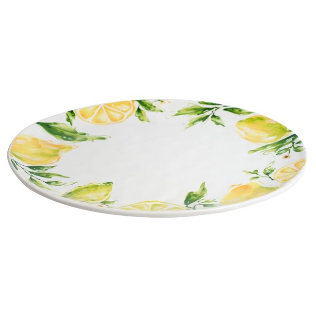 Serving platter Lemony, oval, ceramic, H2.5x38.5x33cm
