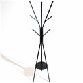 Coat hanger MTL 9H METTY, black, H180x44x42cm
