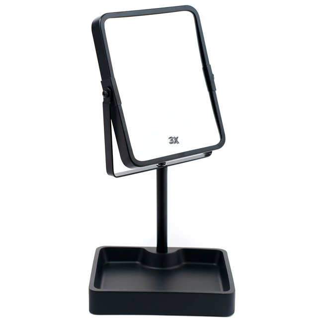 Table mirror, rotatable, black, H30x15,2x12,8cm