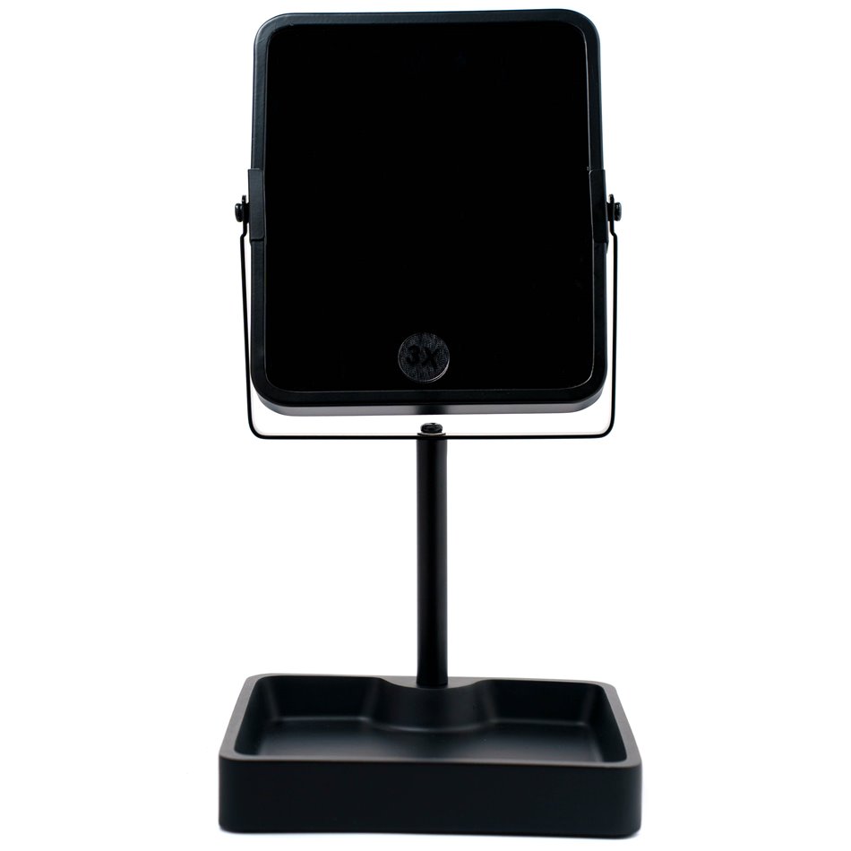 Table mirror, rotatable, black, H30x15,2x12,8cm