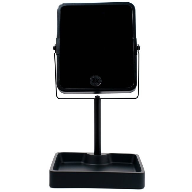 Table mirror, rotatable, black, H30x15,2x12,8cm
