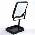 Table mirror, rotatable, black, H30x15,2x12,8cm