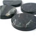 Coaster set 4 Verre, black marble, D10cm