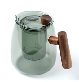 Teapot TWIS, glass, 800ml, H14x16x11cm