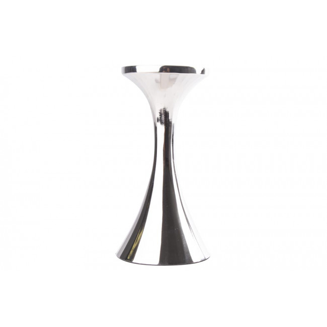Candle holder Nina Piller M, nickel plated, 8.6x8.6x18.4cm