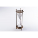 Hour glass Sandtimer, 5 min., brass, 7x7x19.5cm