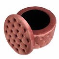 Pouf with storage Lailly Roundi, mauve, velvet, H42xD60cm
