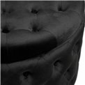 Pouf with storage Lailly Round, black, velvet, H42xD60cm