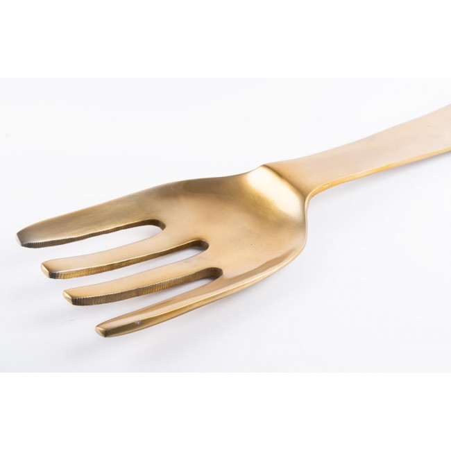 Decorative aluminium Fork, golden, 60x14.5x4cm