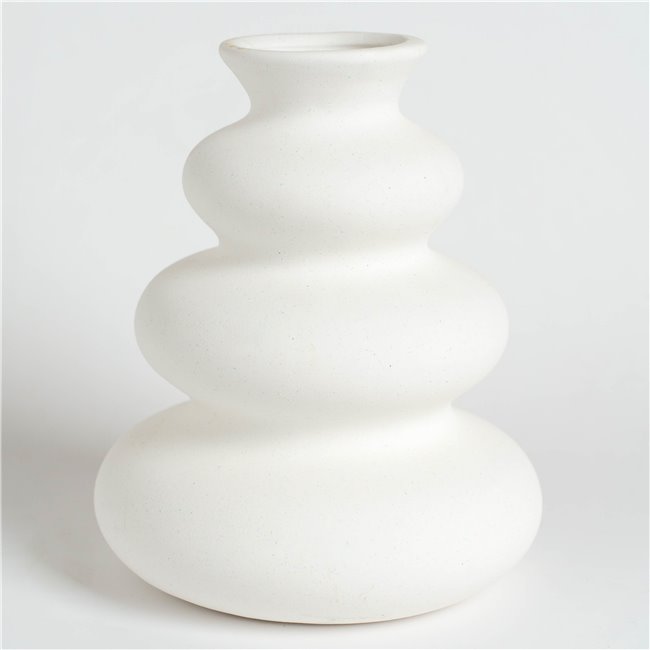 Vase Olm, white, H20cm, D16cm