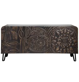 Буфет Craft 3 Door, манговое дерево/МDF/металл, черный, H75x160x38cm