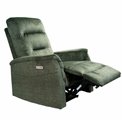 Electric recliner Oktavio, green, H90-105x78x93-156cm, seat height 59cm