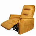 Electric recliner Oktavio, amber color, H90-105x78x93-156cm, seat height 59cm