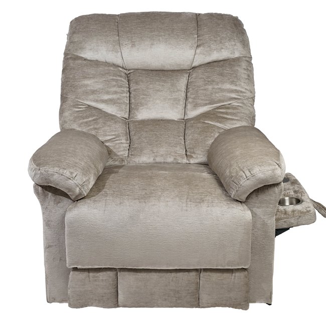 Electric recliner Olando, taupe color, H108-144x93x88-181cm, seat height 76cm
