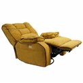 Electric recliner/rocking chair Hohenberg, apricot color, swivel 210, H84-106x96x105-170cm