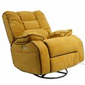 Electric recliner/rocking chair Hohenberg, apricot color, swivel 210, H84-106x96x105-170cm