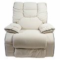 Electric recliner/rocking chair Hohenberg, beige, swivel 210, H84-106x96x105-170cm