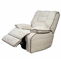 Electric recliner/rocking chair Hohenberg, beige, swivel 210, H84-106x96x105-170cm