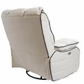 Electric recliner/rocking chair Hohenberg, beige, swivel 210, H84-106x96x105-170cm