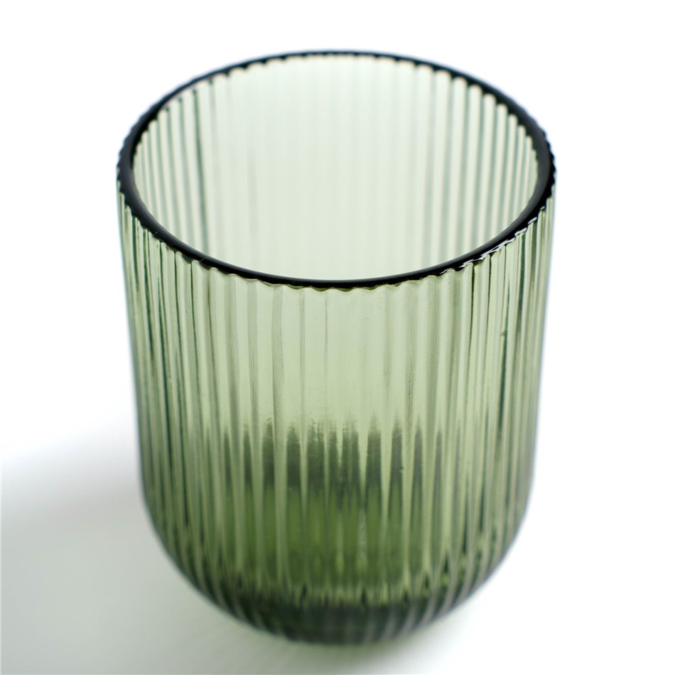Drinking glass Rigano, green, 250ml, H9.5cm, D7.3cm