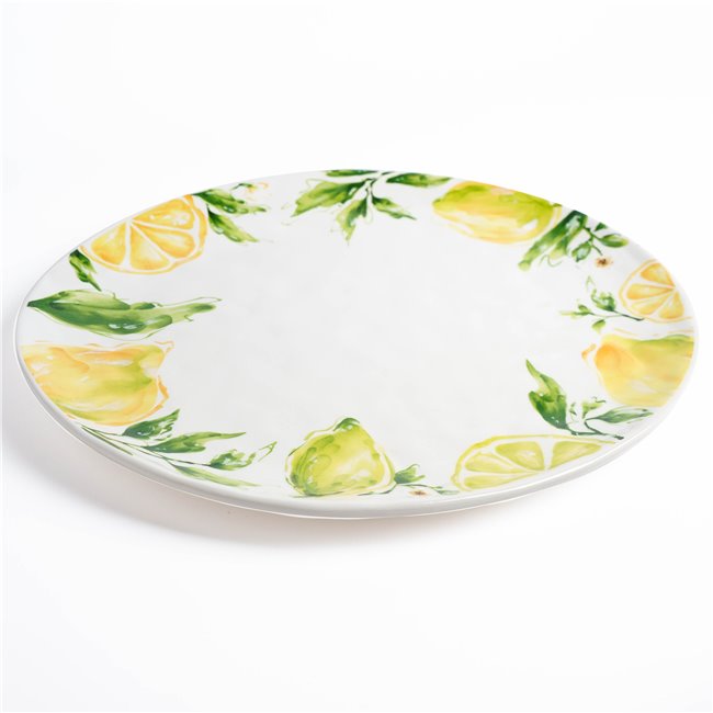 Serving platter Lemony, oval, ceramic, 38.5x33cm H2.5cm