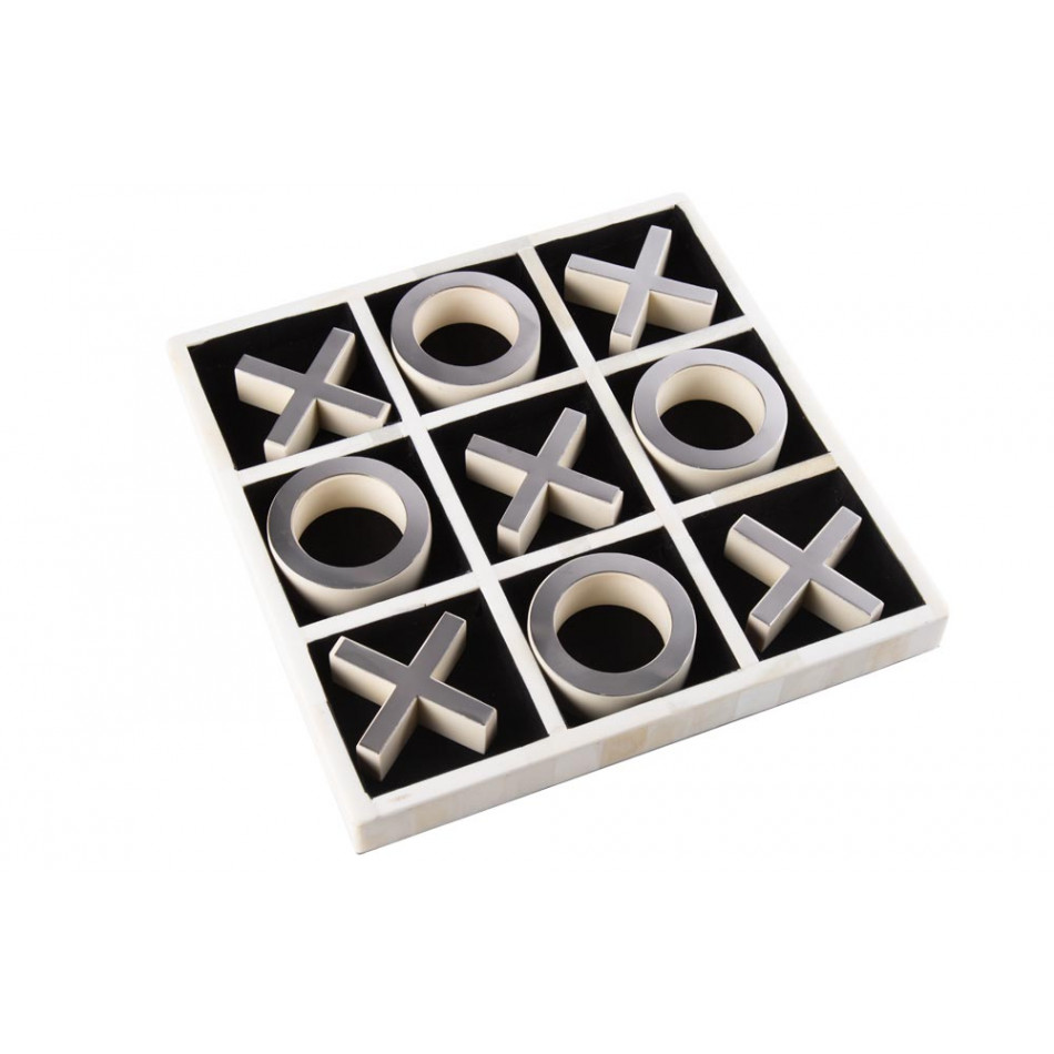 Game X and O, white, 24,5x24,5x3,5cm