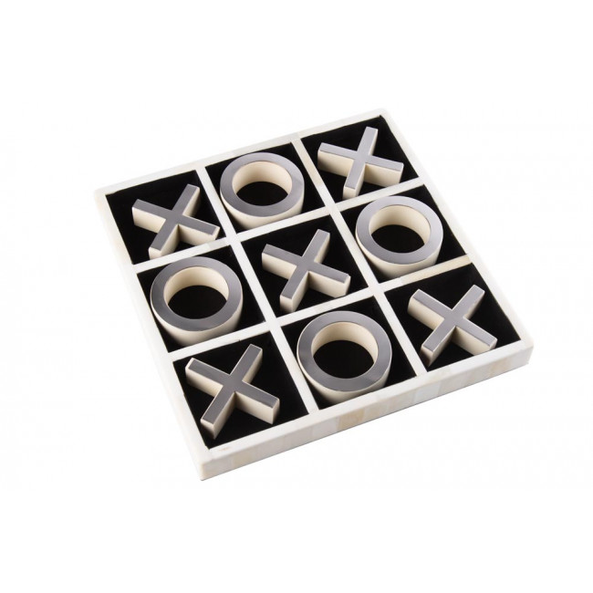 Game X and O, white, 24,5x24,5x3,5cm