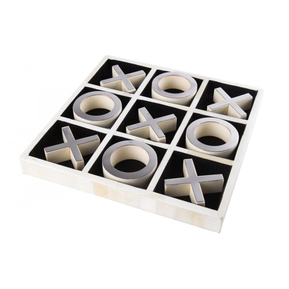Game X and O, white, 24,5x24,5x3,5cm