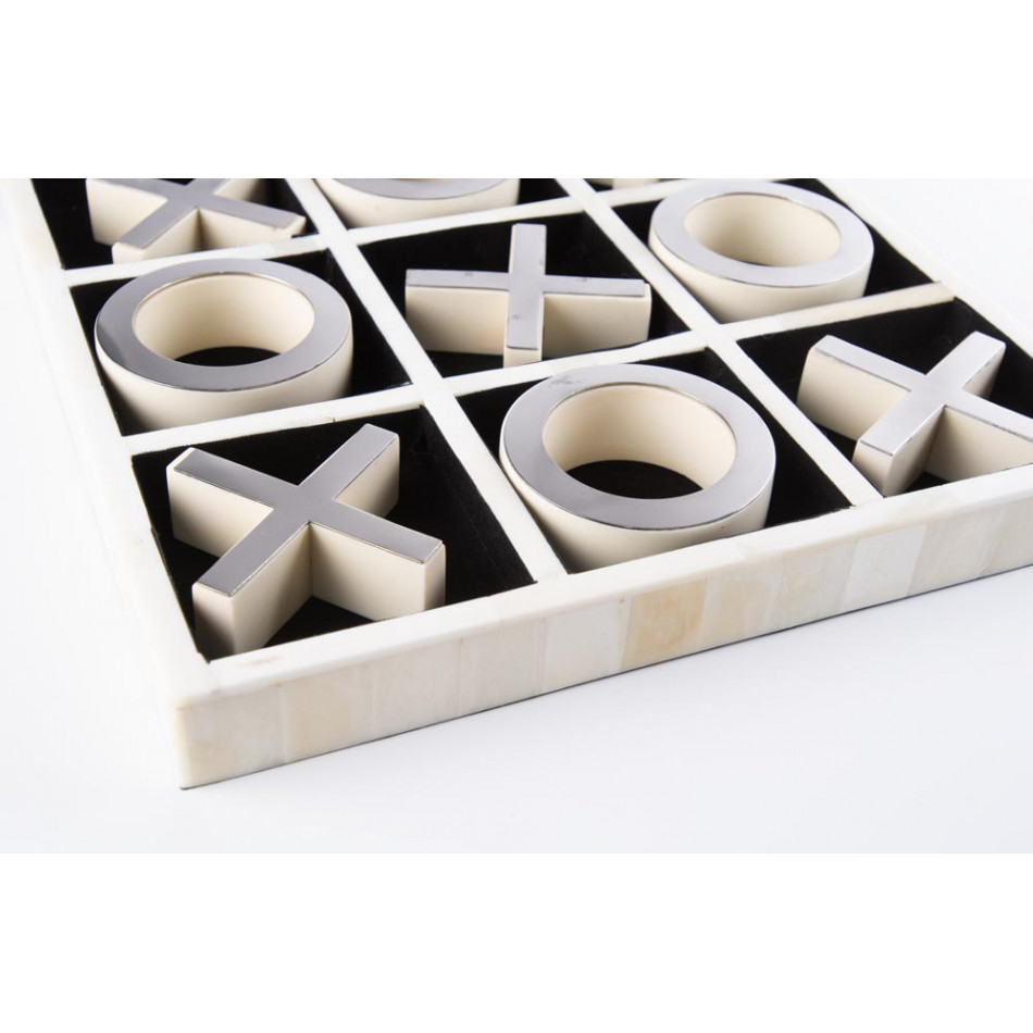 Game X and O, white, 24,5x24,5x3,5cm