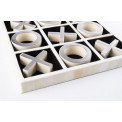 Game X and O, white, 24,5x24,5x3,5cm