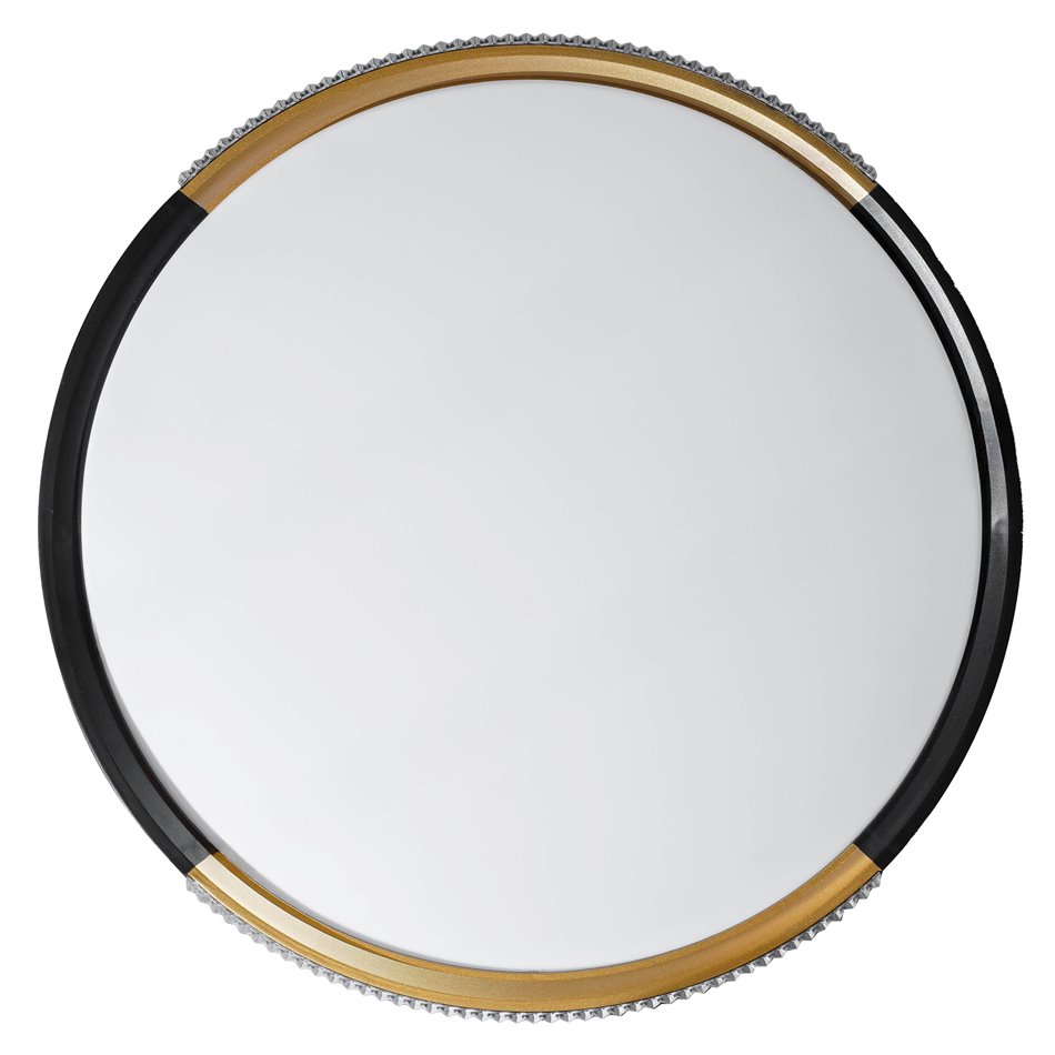 Pendant lamp Mondeo, black/gold color, H6.5cm, D40cm, LED 36W, 3000-6000K, 1980lm