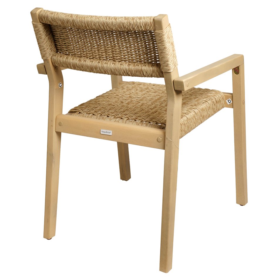 Armchair TEMEIRA, acacia, H82x61x57cm, seat height 46.5cm